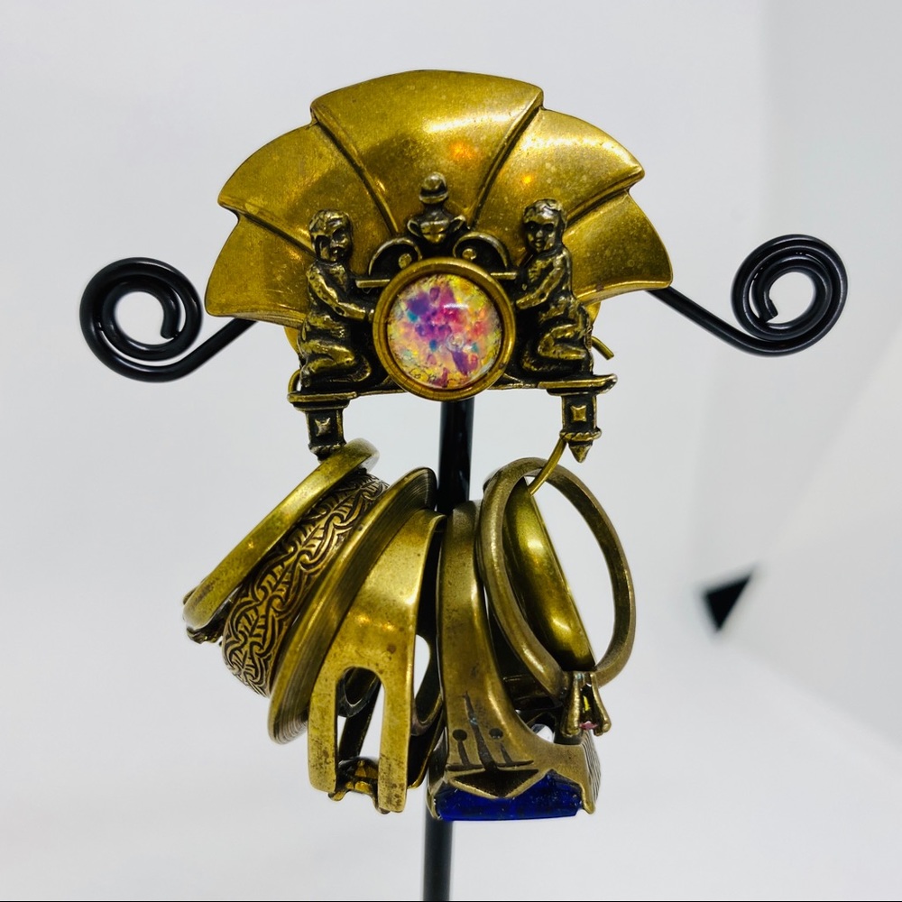 Vintage JAN MICHAEL San Francisco rings pin brooch